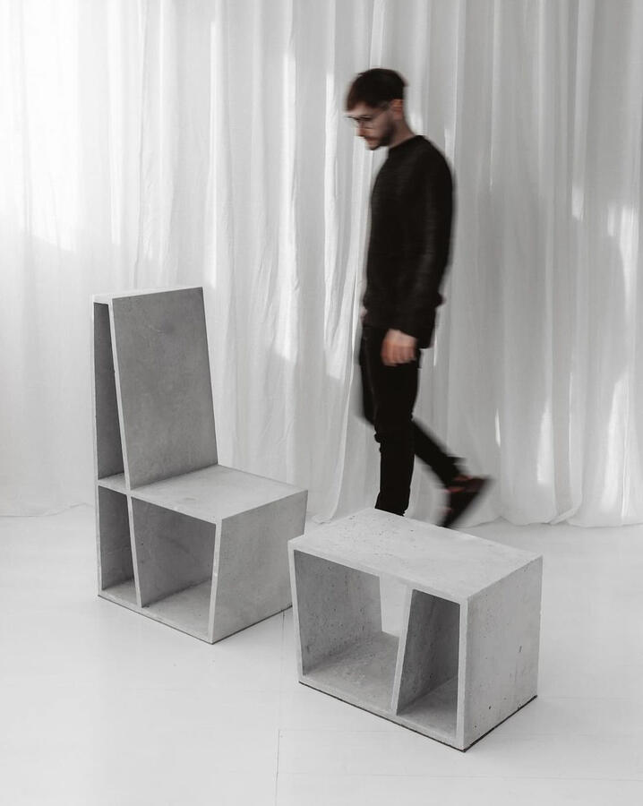 matic jurglič concrete chair